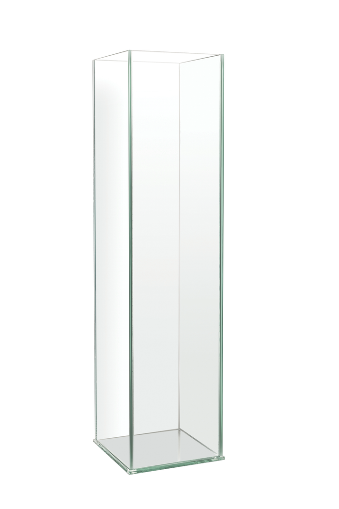 TALL RECTANGLE PLATE GLASS VASE - 6-Piece per Pack