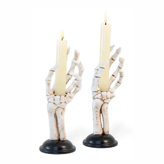 Tall Skeleton Hand Tapers - Set of 2