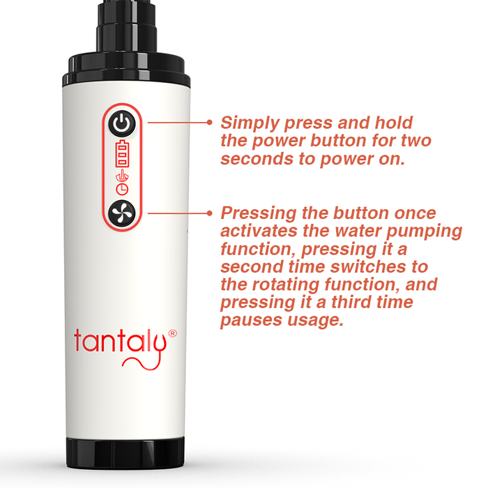 Tantaly Automatic Love Holes Cleaning Douche for sex dolls, cleaning in 60 seconds with efficient rotating flushing method.