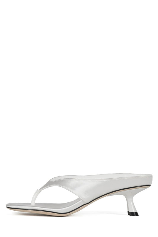 THONG-SONG Jeffrey Campbell Heeled Sandal White Satin