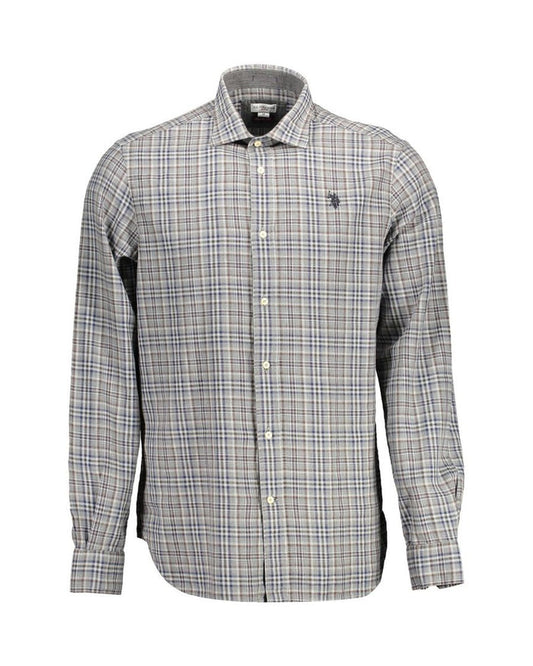 U.S. POLO ASSN. Gray Cotton Men's Shirt