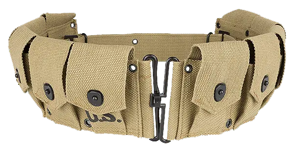US WWII Khaki Garand Bælte, Repro Miltec