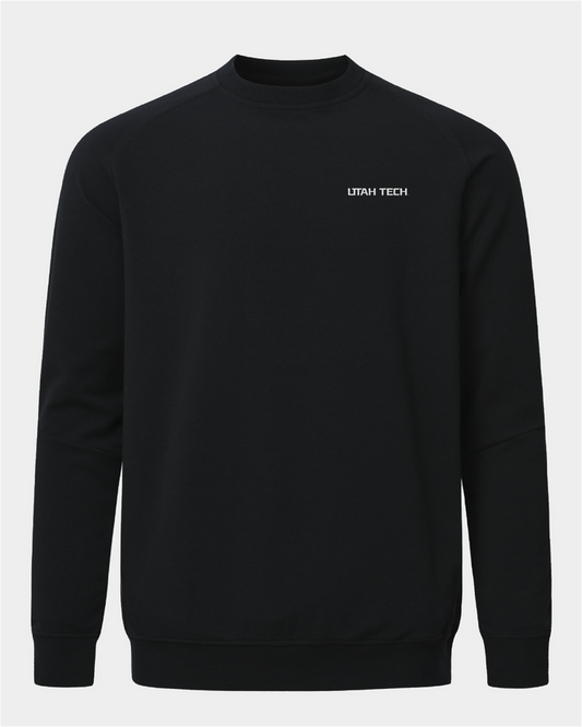 UTECH Meridian Black Crewneck Front