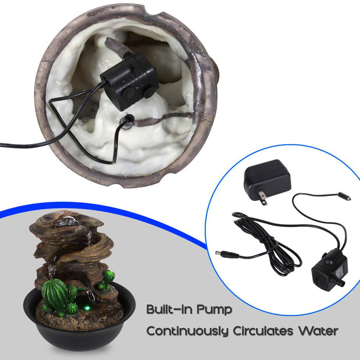 Water Fountain - Relaxing Tabletop Water Feature Decoration