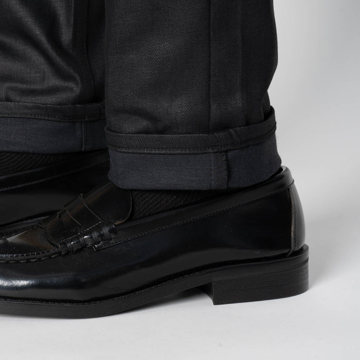 Weird Guy - Wax Coated Black Stretch by Naked & Famous Denim
