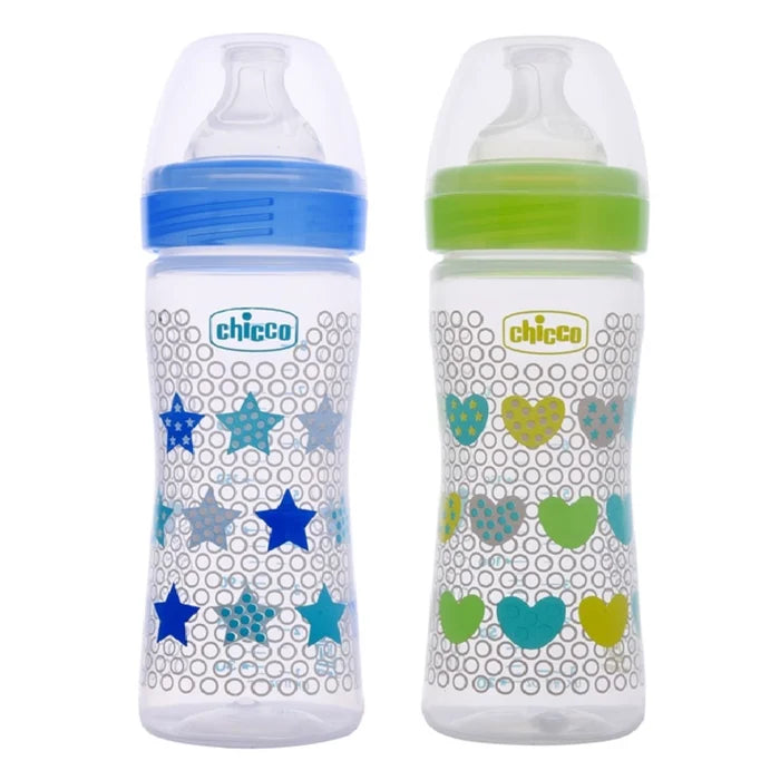 Well Being Bipack Medium Flow Bottle 250ml 2M+ Blue & Green
