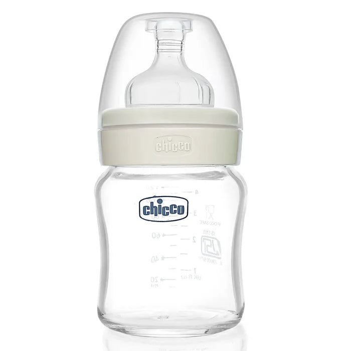 Well Being Glass Feeding Bottle 120ml Neutral Slow Flow 0M+