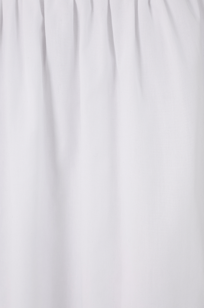 White Plunging Neck Elastic Straps Cotton Maxi Dress_6