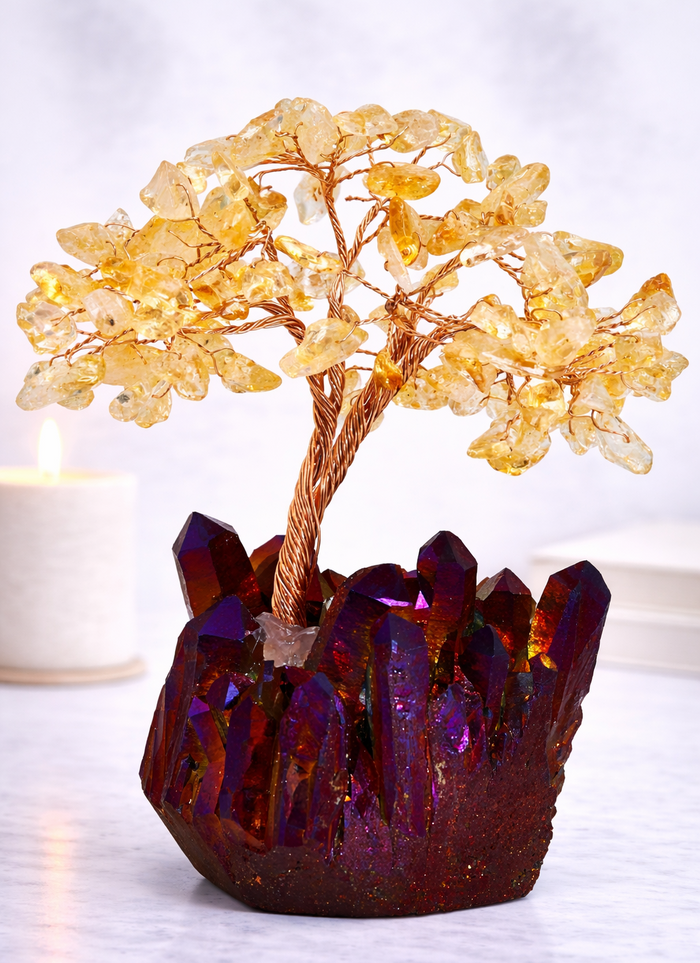 Citrine(purple Quartz Base)