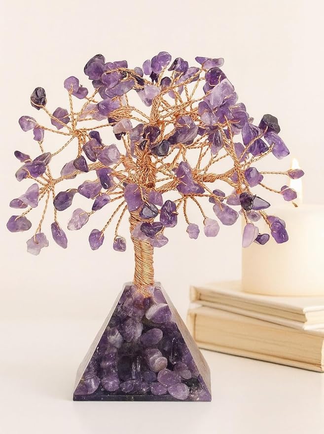 White Whale Tree Reiki Healing Crystal Gems Spiritual Feng Shui Vastu Table Décor