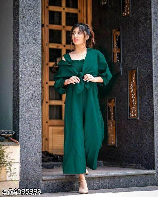 Whitewhale LATEST STYLISH TRENDY NEW TWO PIECE SET JUMPSUIT WITH NOTE SHIRT WITH FINE QUALITY