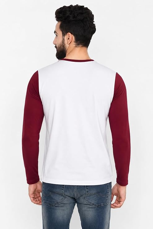 Whitewhale Men's Cotton Solid Full Sleeve Regular Fit Round Neck Casual Summer Wear Comfortable Daily Use T-Shirt