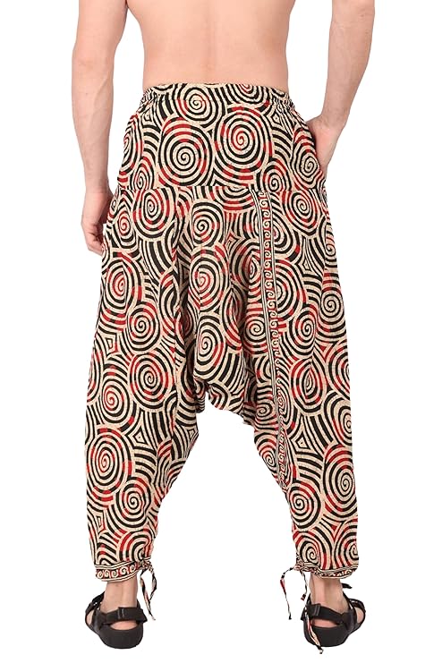 Whitewhale Mens Women Cotton Printed Yoga Loose Baggy Boho Hippie Harem Pants