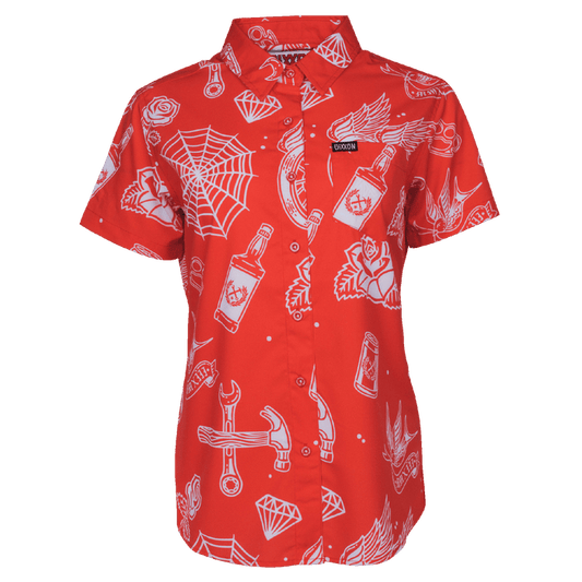 Women's Party Boy 10 YR Short Sleeve - Red | Dixxon Flannel Co.