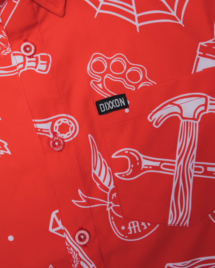 Women's Party Boy 10 YR Short Sleeve - Red | Dixxon Flannel Co.