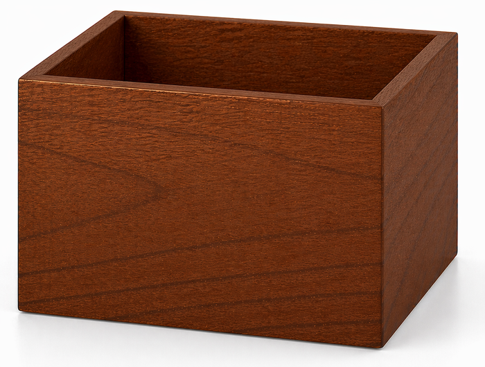 6" × 6" × 4" / Brown