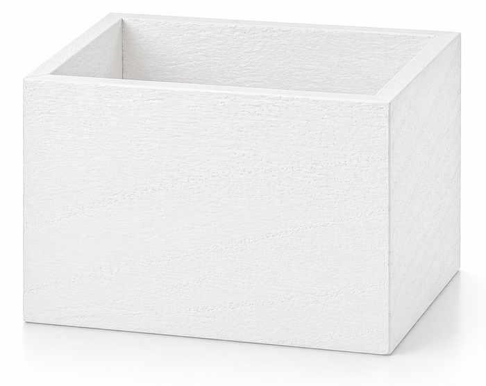 6" × 6" × 4" / White