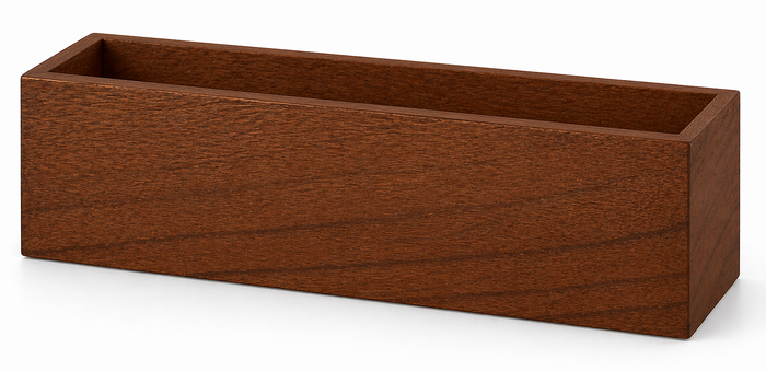 WOODEN FLORAL BOX - 10" × 4" × 4" - Brown