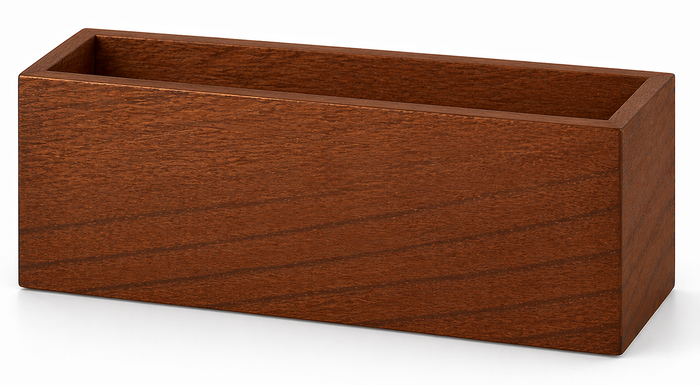 WOODEN FLORAL BOX - 8" × 4" × 4" - Brown