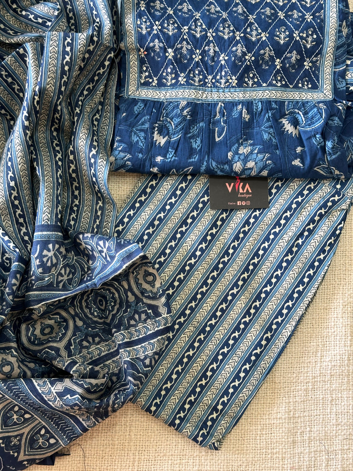 XXL size Printed cotton ready suit set