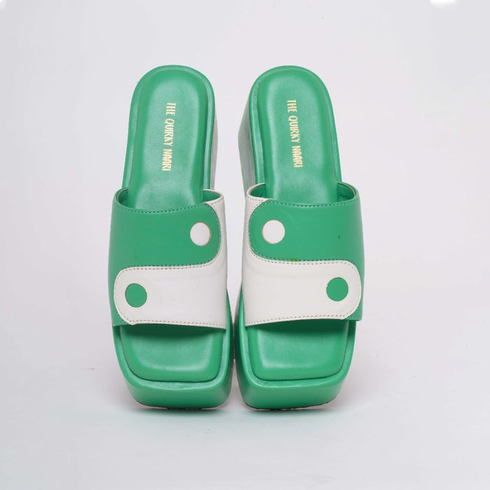 Yin Yang Platforms - Jade Green - The Quirky Naari