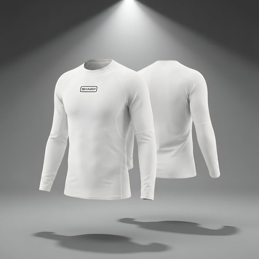 Youth Long Sleeve Compression Shirt - White