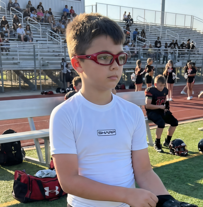 Youth Short Sleeve Compression Shirt - White