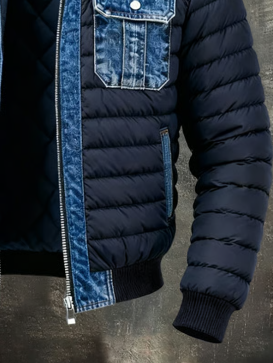 Zacharie - Veste Denim Matelassée Moderne