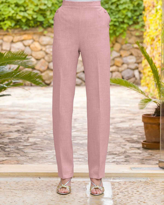 Zoe Easycare Pull On Trousers - Clover - Country Collection